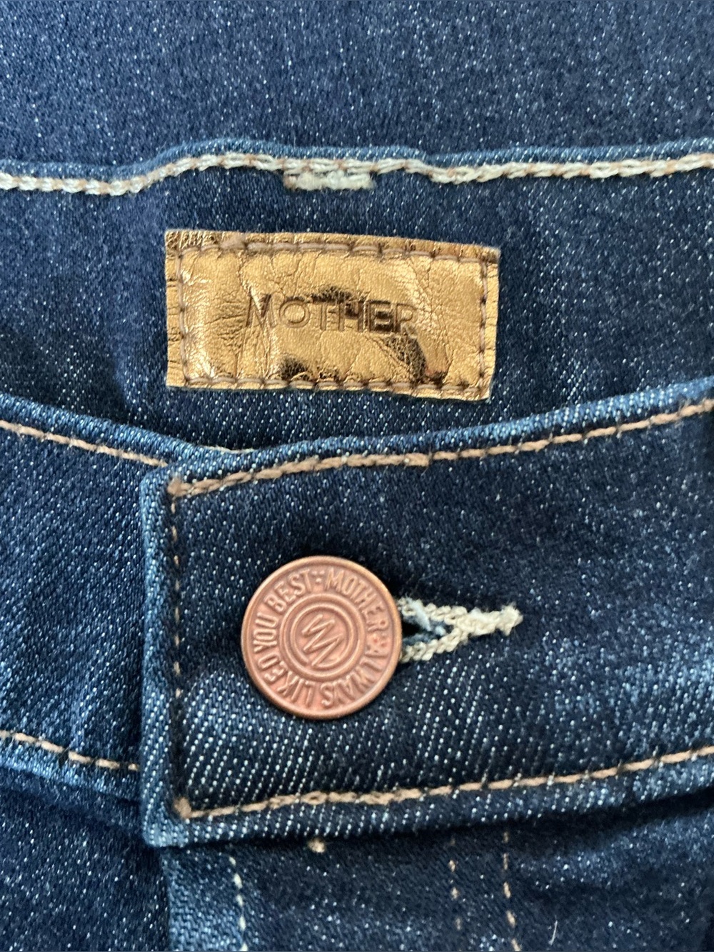 MOTHER Jeans Tomcat Roller Off Limits Dark Indigo Blue Wide Leg Size 29 - Picture 9 of 15